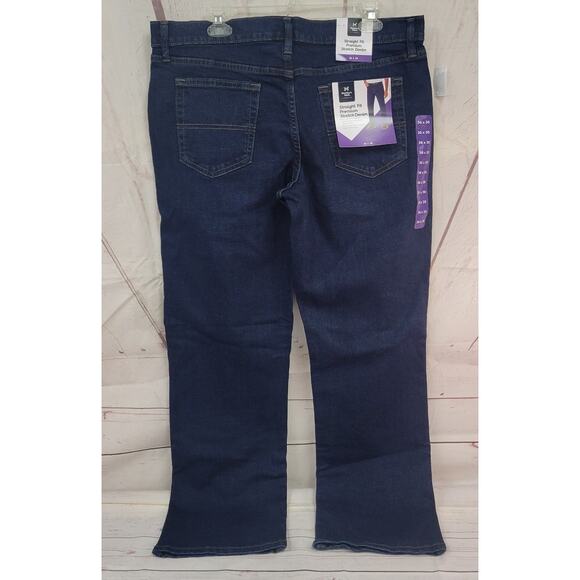 Members Mark Straight Fit Premium Stretch Denim 36 x 30 Blue - Picture 3 of 7